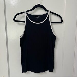 Abercrombie | Black & White Tank | Size M | High Neck